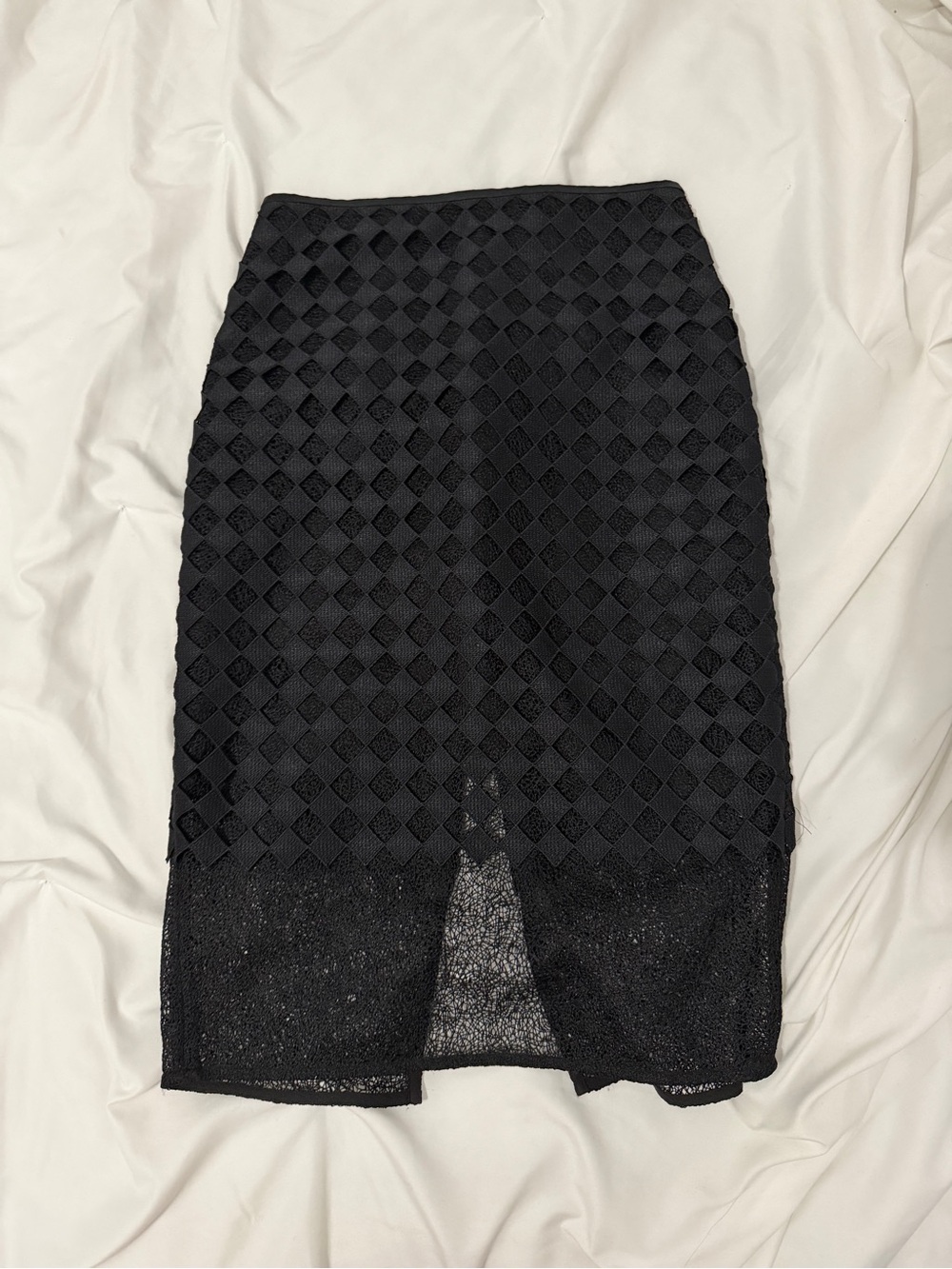 Diane Von Furstenberg Diamond and Twig Lace Skirt